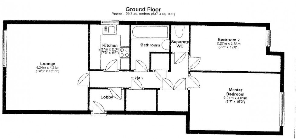 Floorplan for Haling Park Road, South Croydon