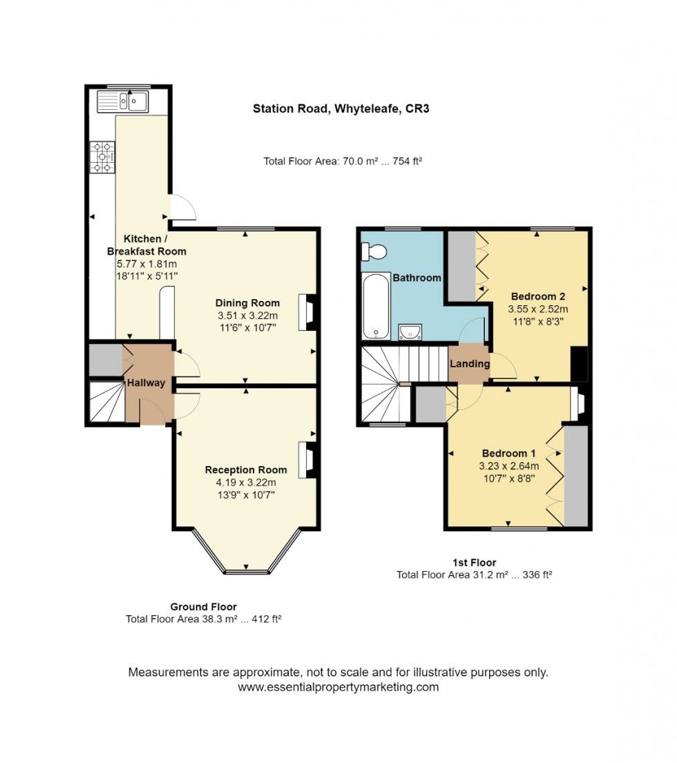 Floorplan for Station Road, Whyteleafe