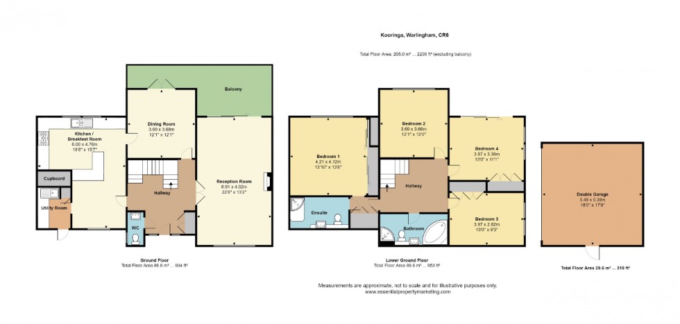Floorplan for Kooringa, Warlingham
