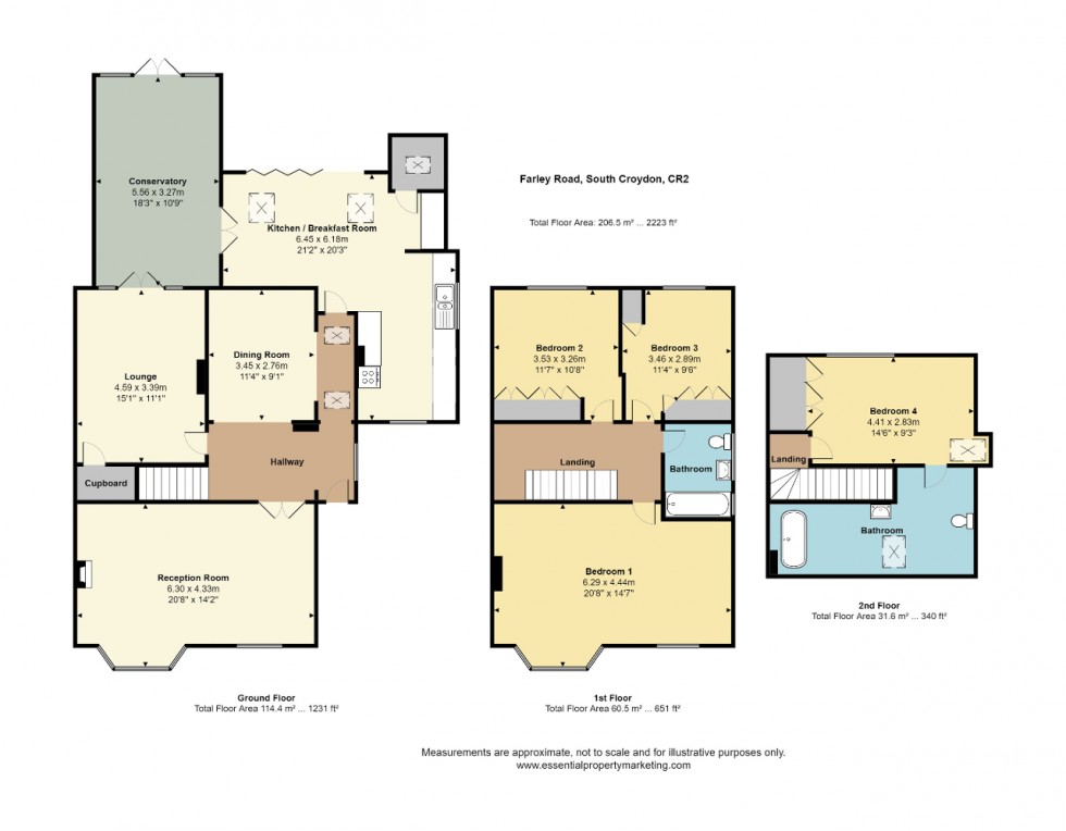 Floorplan for Farley Road, South Croydon