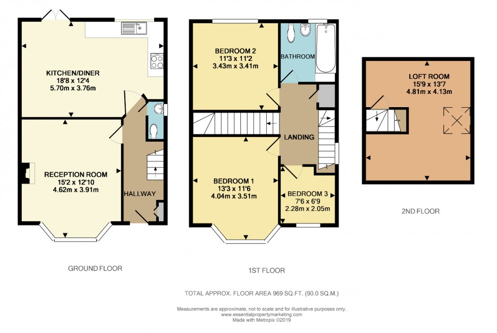 Floorplan for Clyde Avenue, Sanderstead