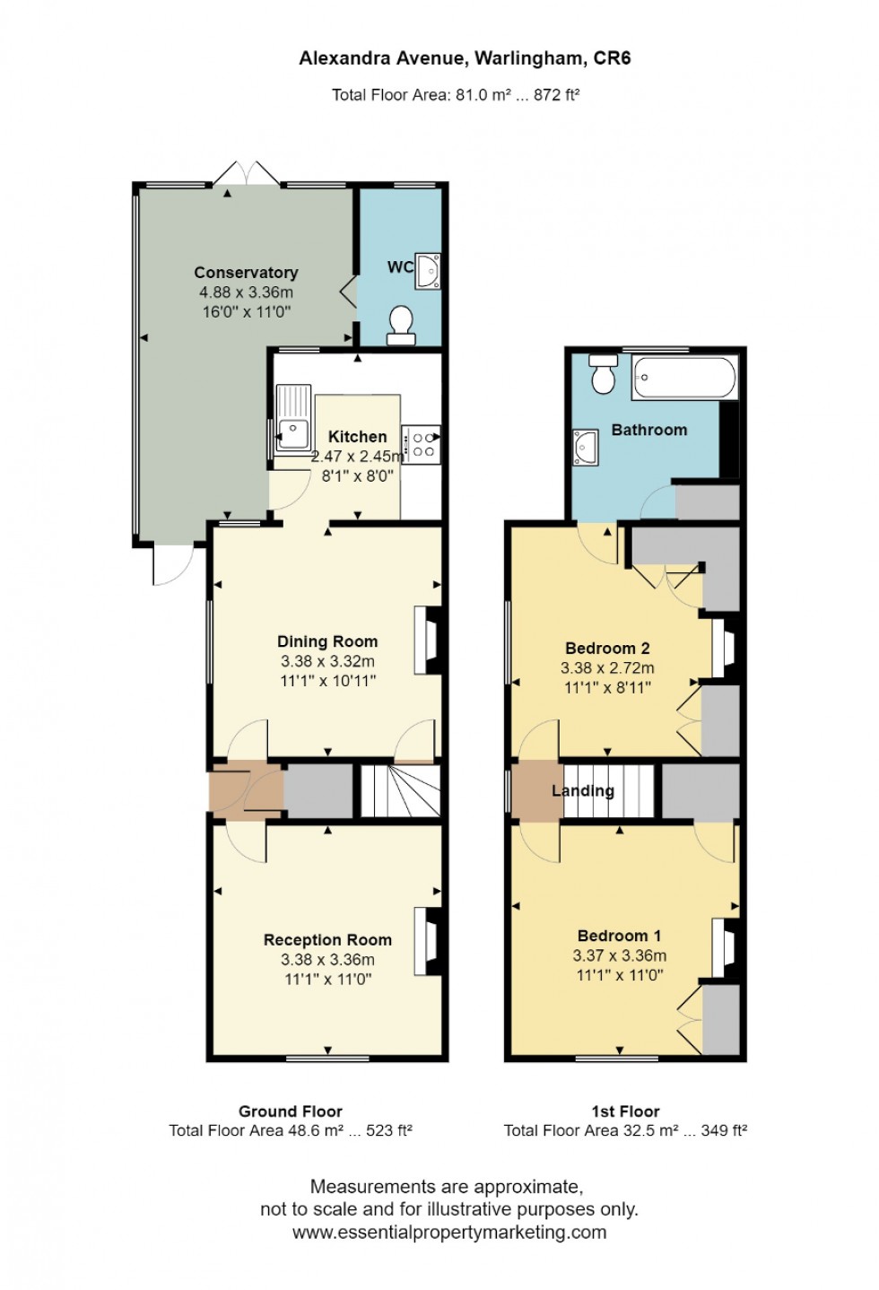 Floorplan for Alexandra Avenue, Warlingham