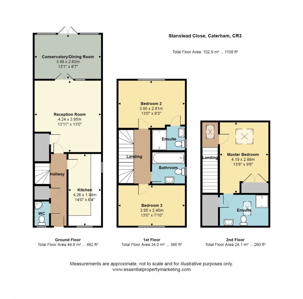 Floorplan for Stanstead Close, Caterham