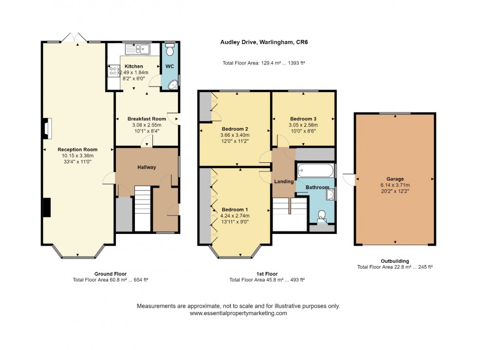 Floorplan for Audley Drive, Warlingham