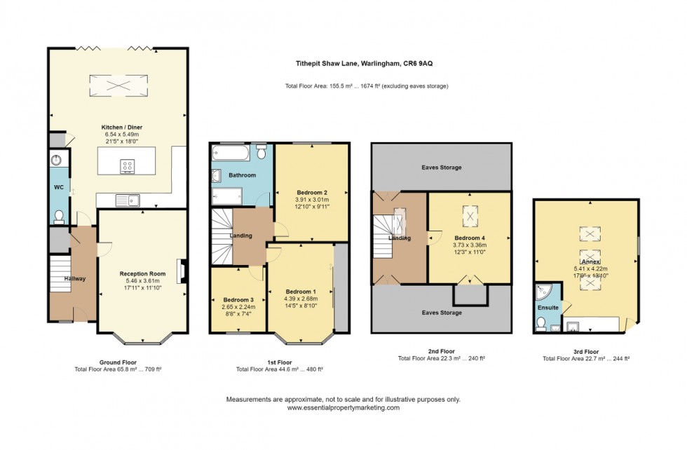 Floorplan for Tithepit Shaw Lane, Warlingham