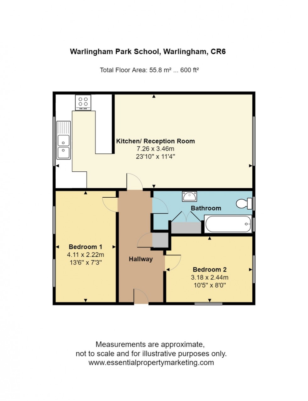 Floorplan for Chelsham Road, Warlingham