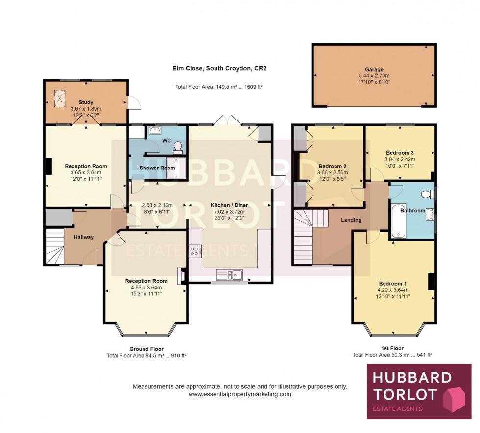 Floorplan for Elm Close, South Croydon