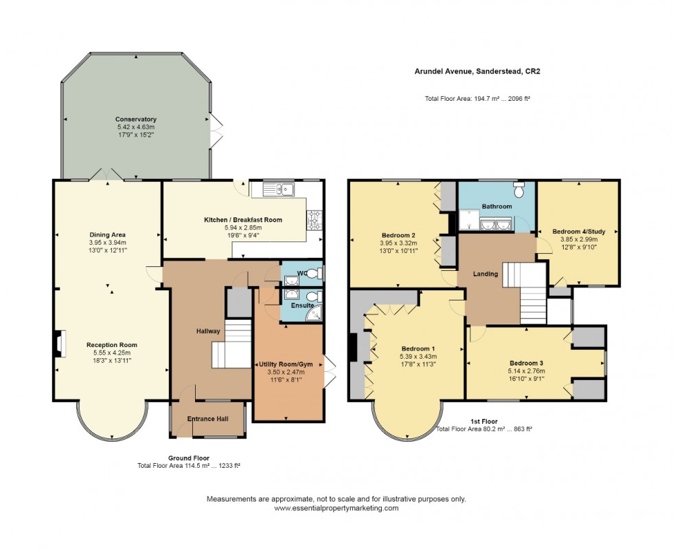 Floorplan for Arundel Avenue, South Croydon