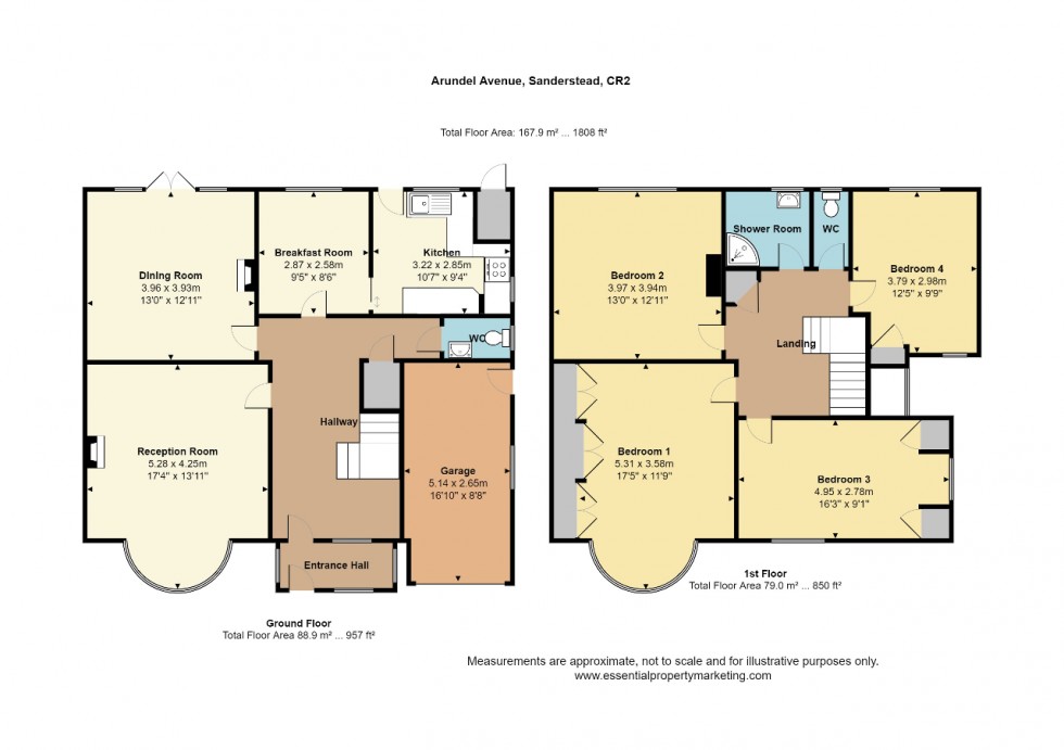 Floorplan for Arundel Avenue, Sanderstead