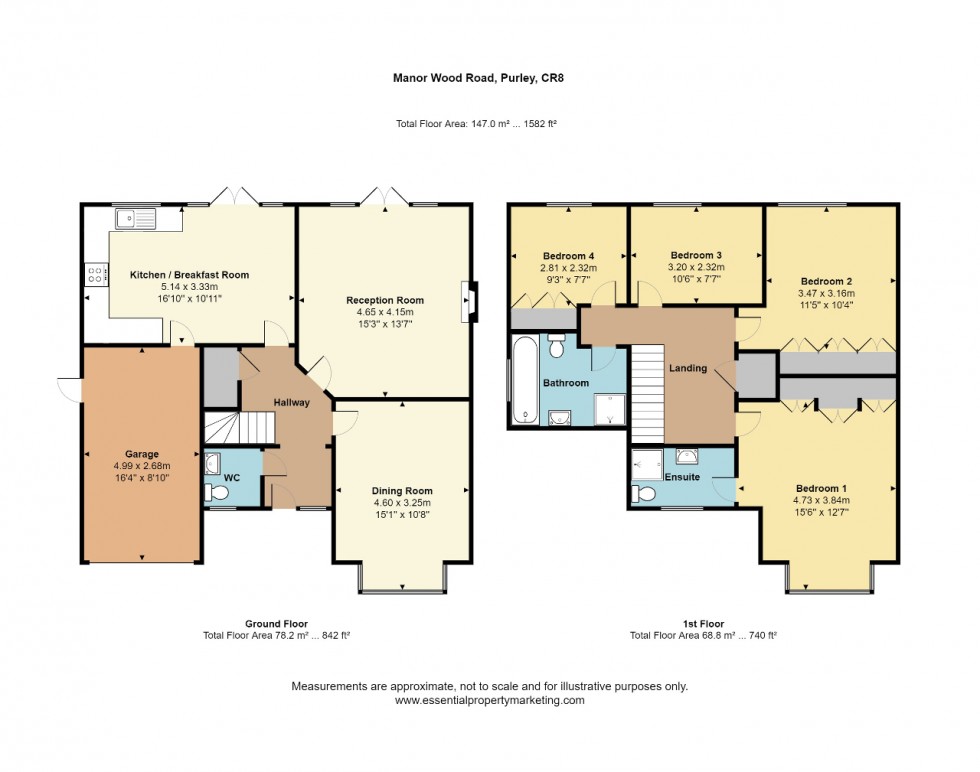 Floorplan for Manor Wood Road, Purley