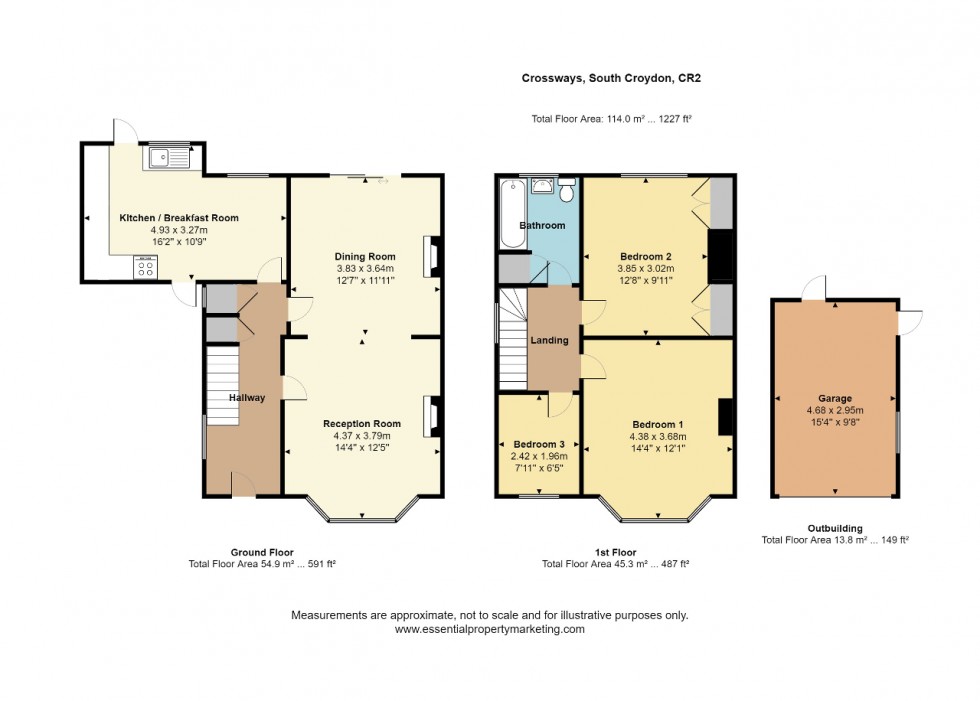 Floorplan for Crossways, South Croydon