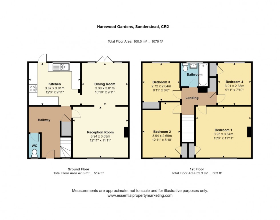 Floorplan for Sanderstead, South Croydon