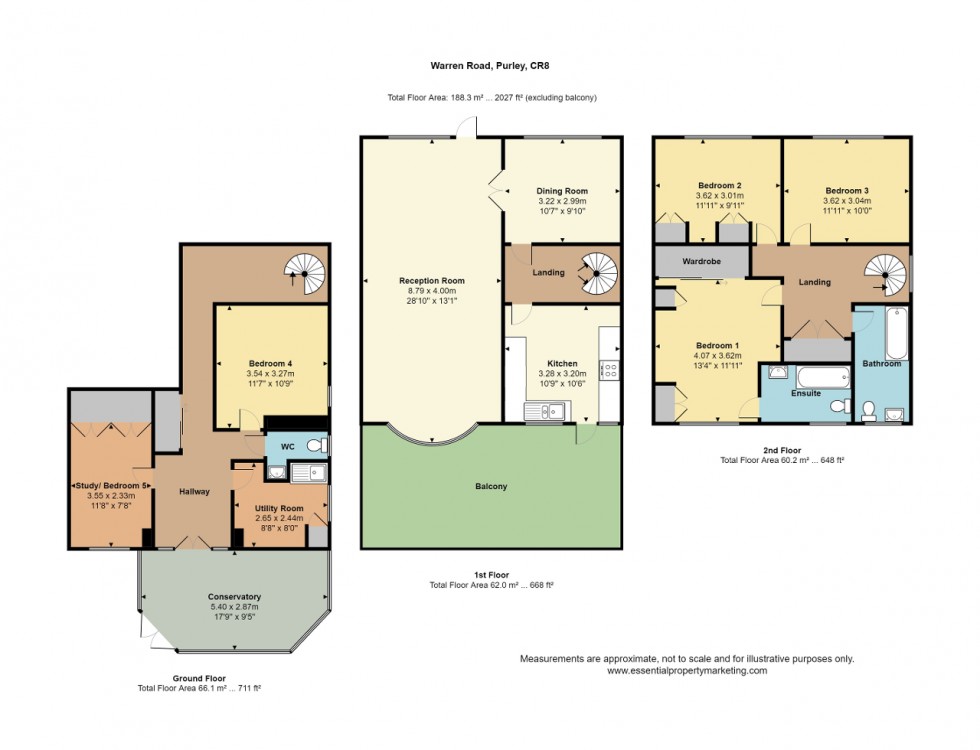 Floorplan for Warren Road, Purley