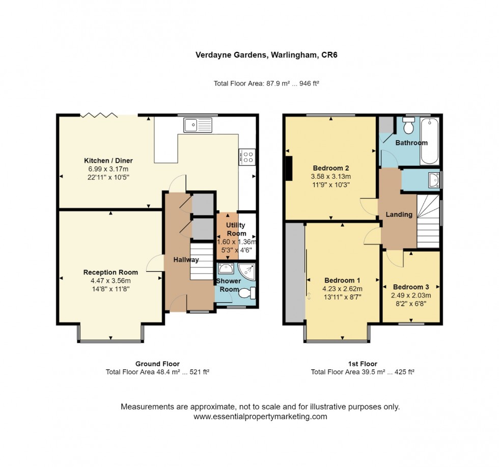 Floorplan for Verdayne Gardens, Warlingham