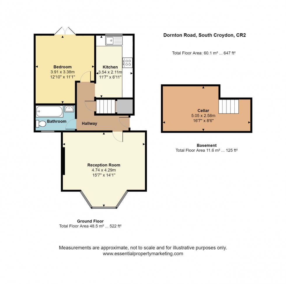 Floorplan for Dornton Road, South Croydon