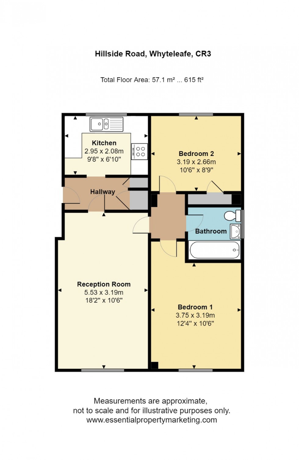 Floorplan for Hillside Road, Whyteleafe