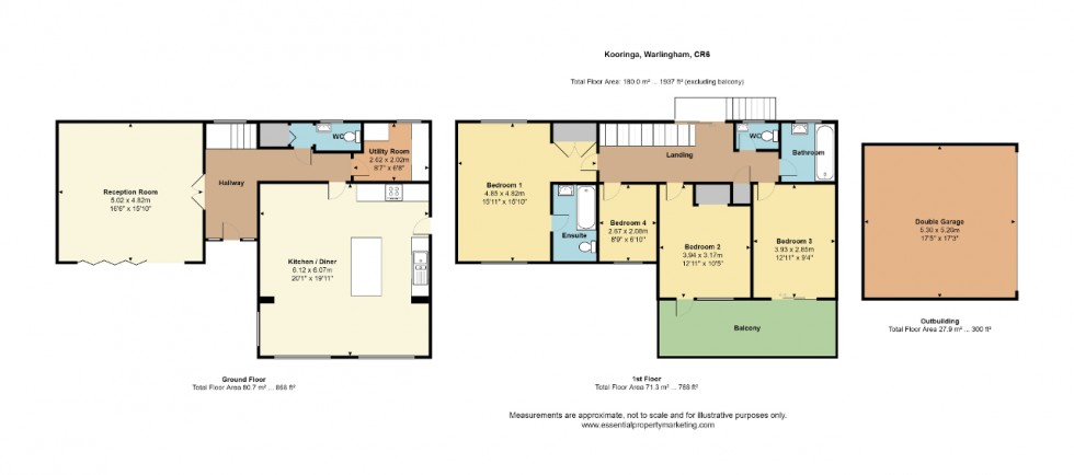 Floorplan for Kooringa, Warlingham