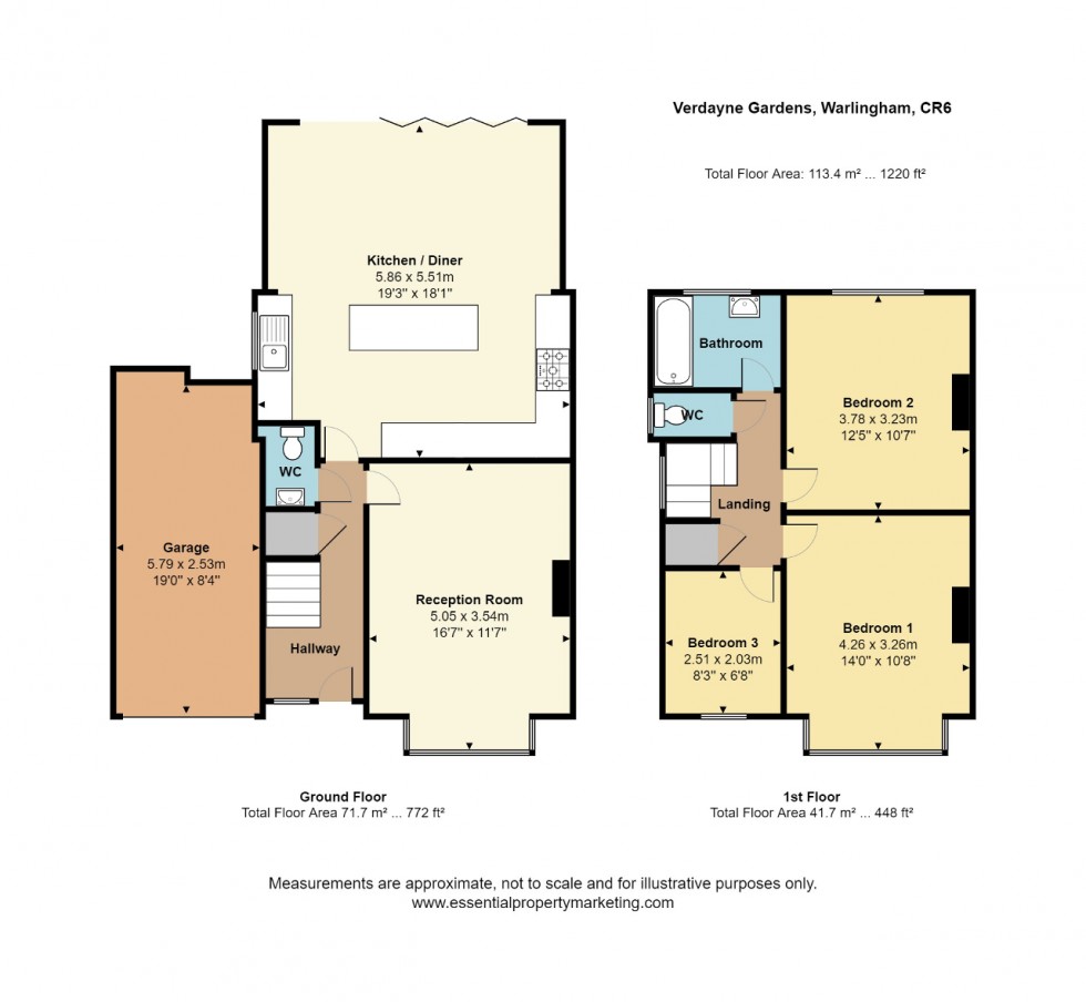 Floorplan for Verdayne Gardens, Warlingham