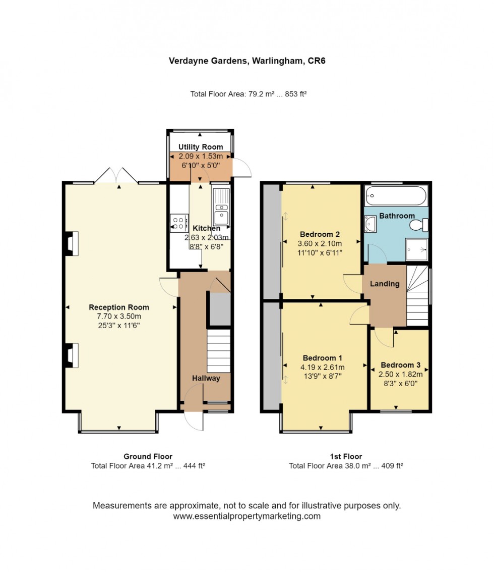 Floorplan for Verdayne Gardens, Warlingham