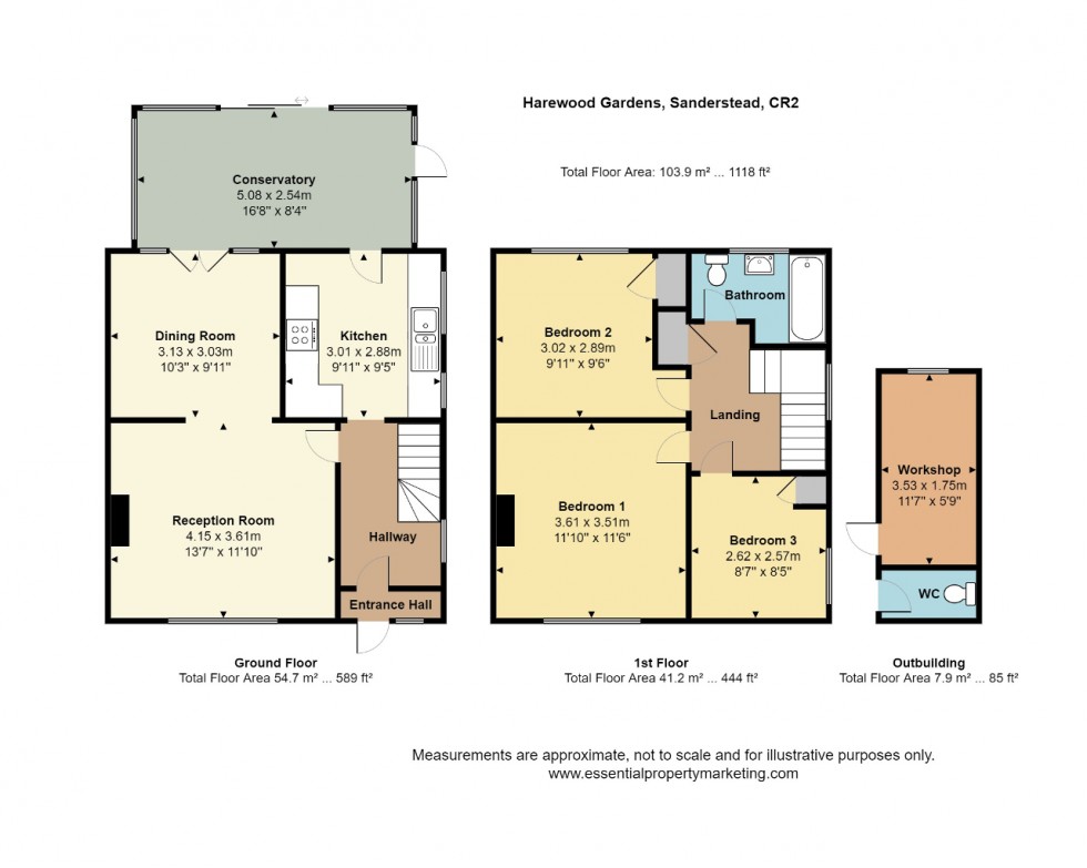 Floorplan for Harewood Gardens, Sanderstead