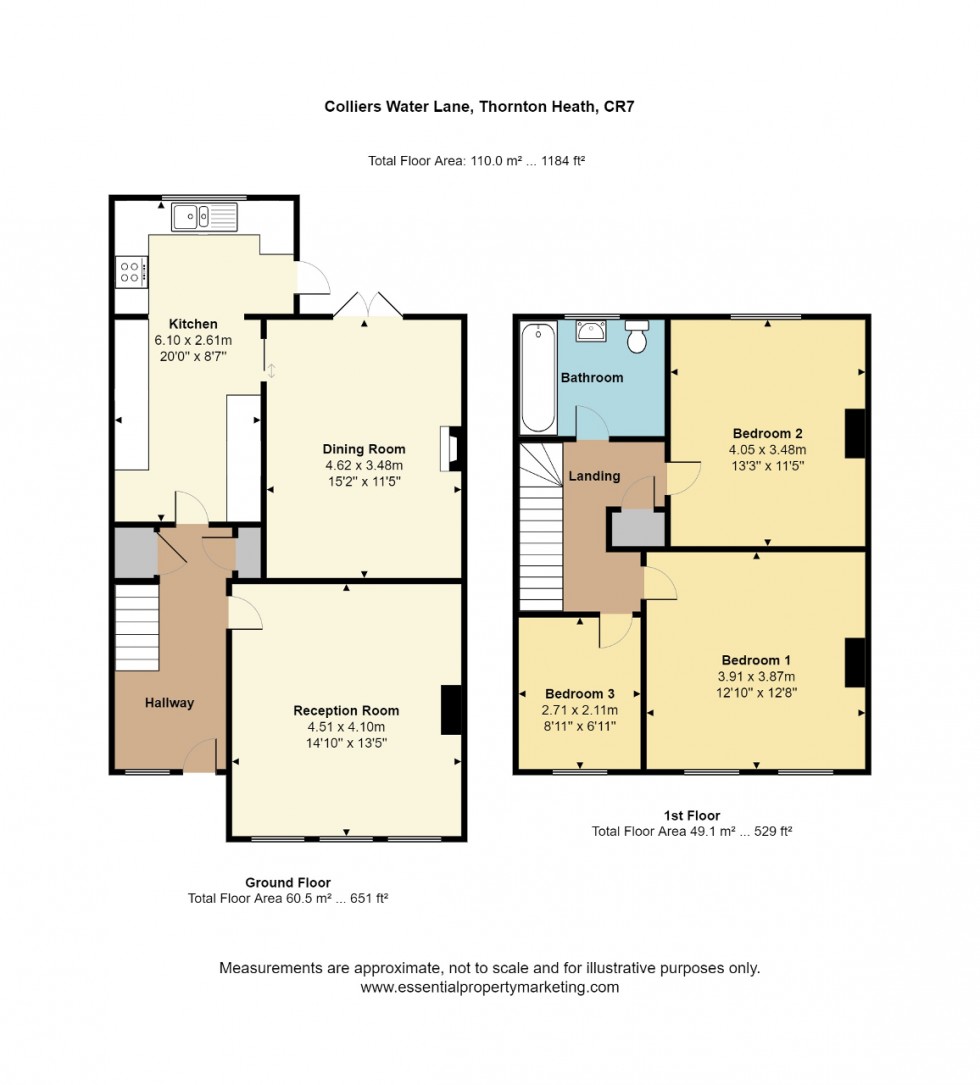 Floorplan for Colliers Water Lane, Thornton Heath