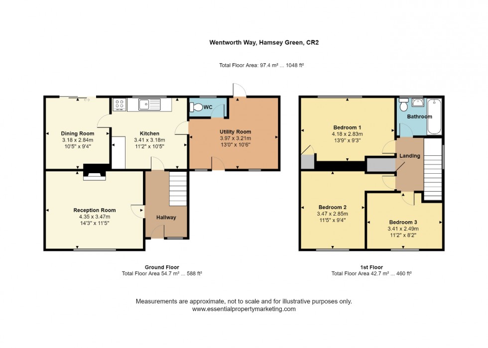 Floorplan for Wentworth Way, Sanderstead