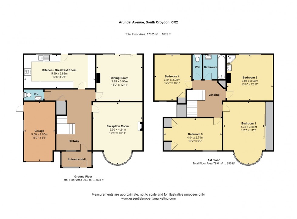 Floorplan for Arundel Avenue, Sanderstead