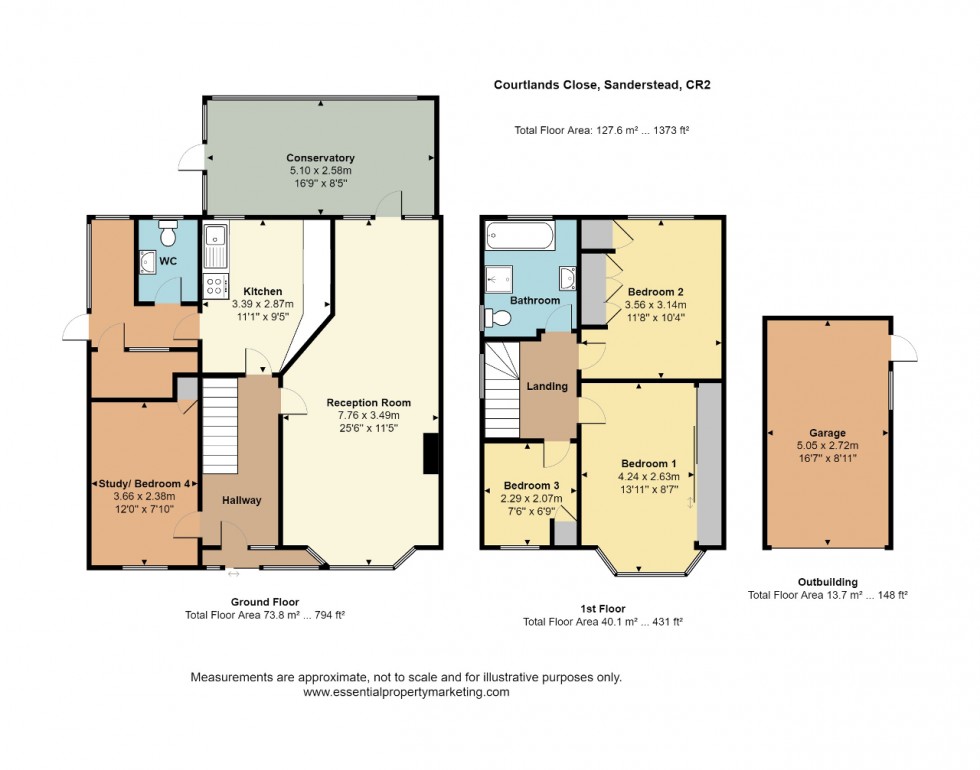 Floorplan for Courtlands Close, Sanderstead