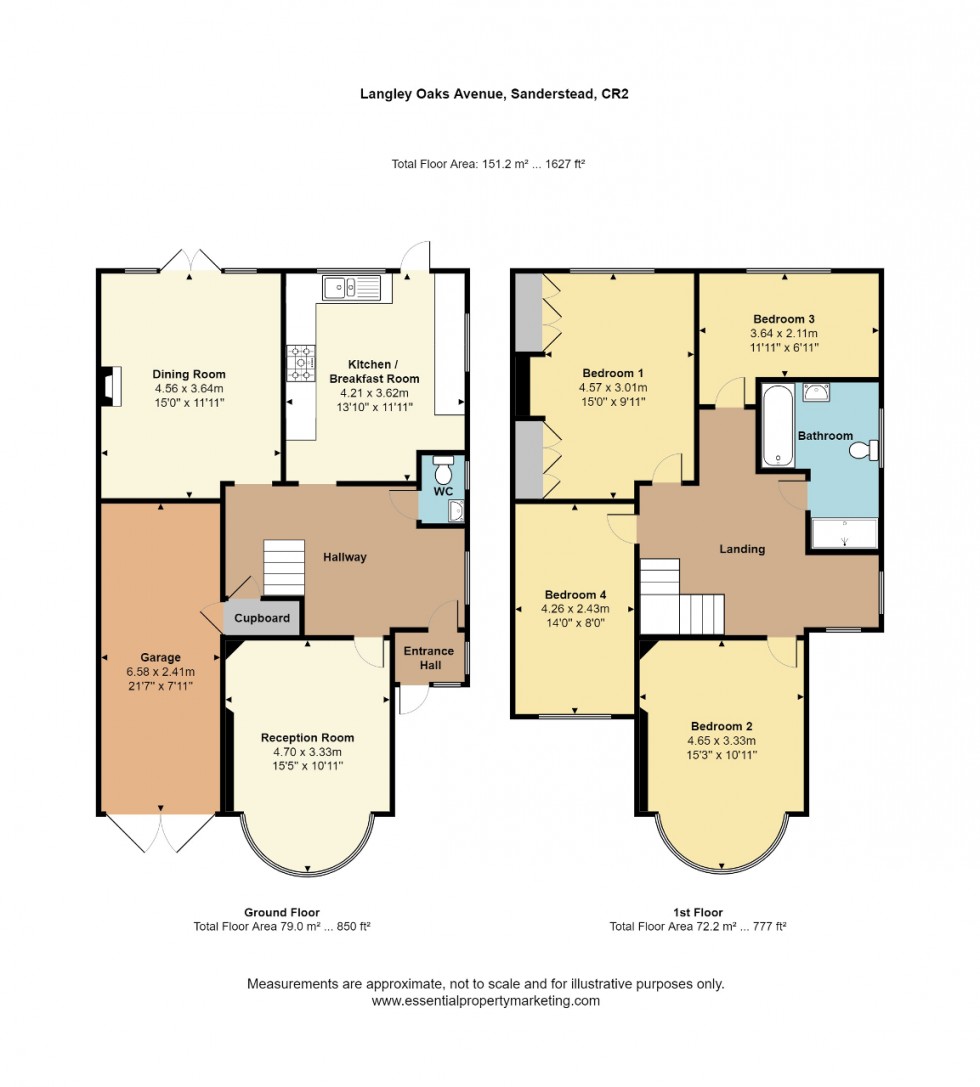 Floorplan for Langley Oaks Avenue, Sanderstead