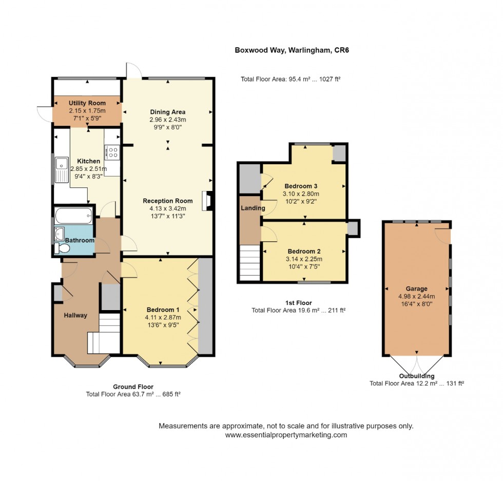 Floorplan for Boxwood Way, Warlingham