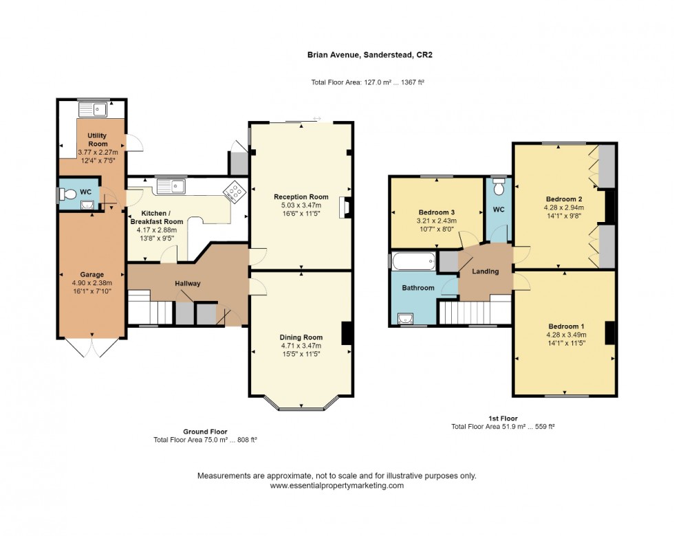 Floorplan for Brian Avenue, Sanderstead