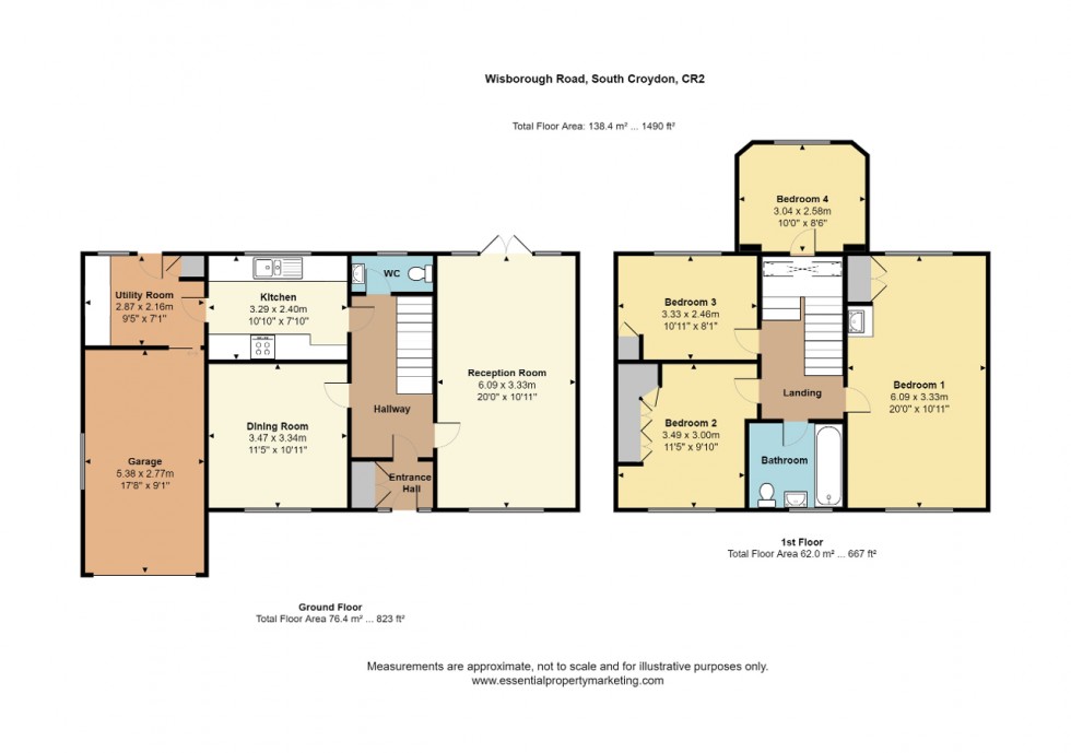 Floorplan for Wisborough Road, South Croydon