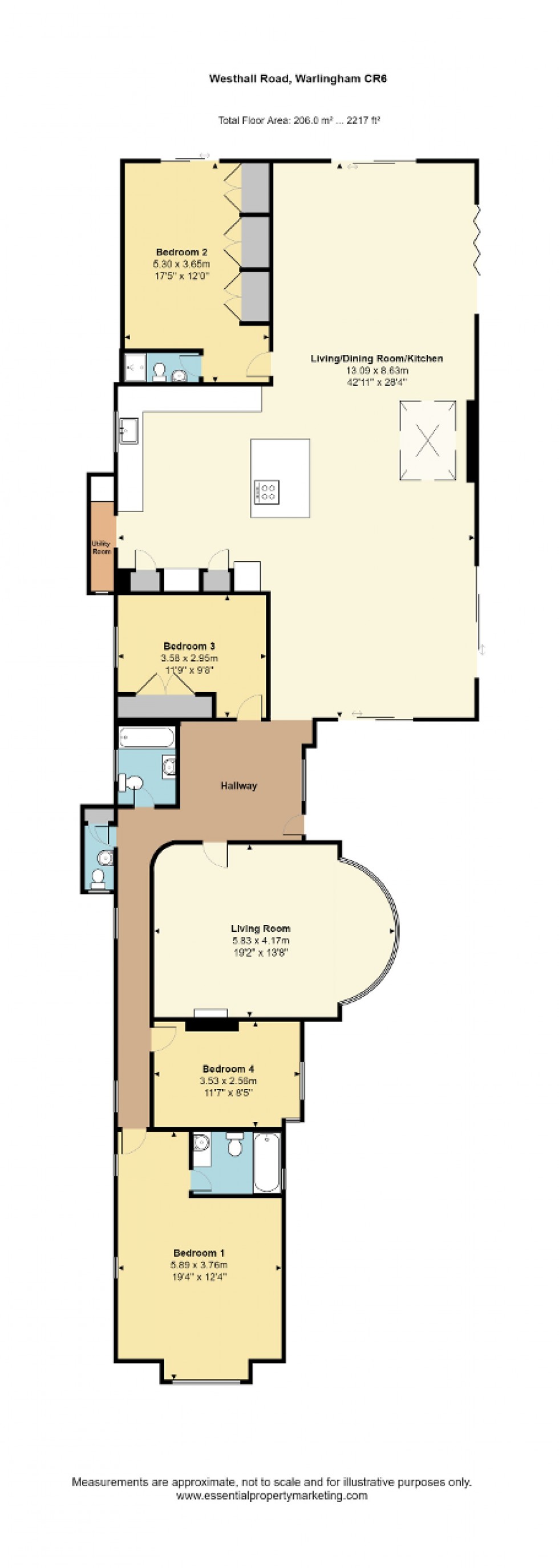 Floorplan for Westhall Road, Warlingham