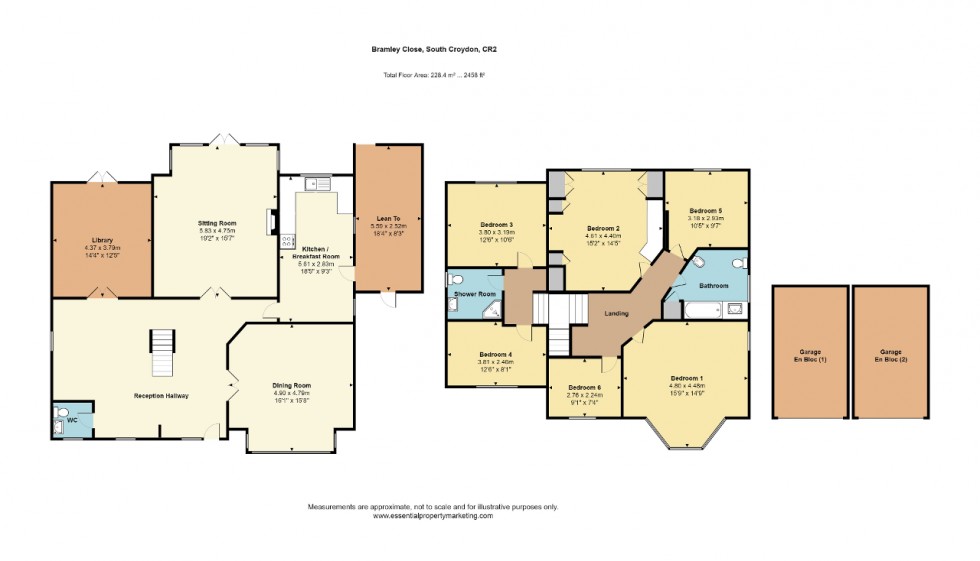 Floorplan for Bramley Close, South Croydon