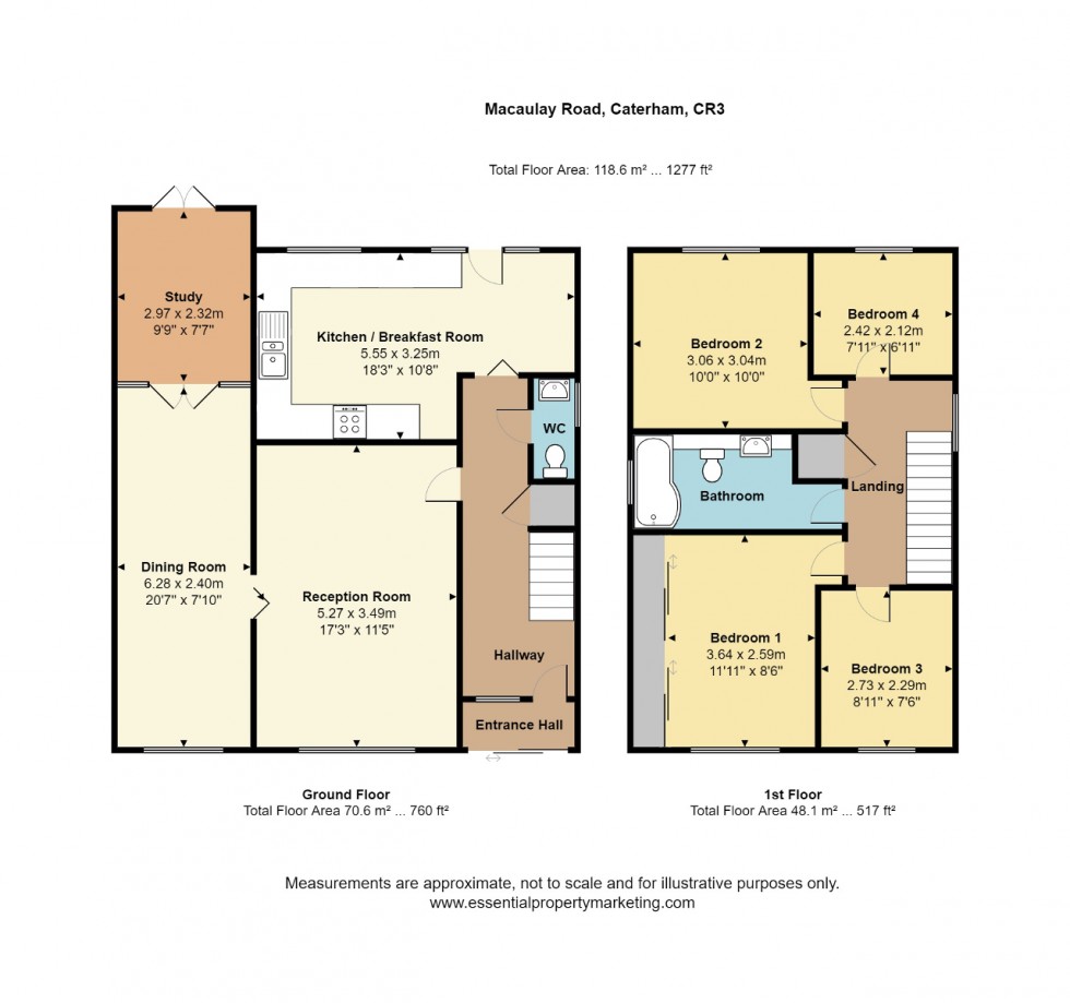 Floorplan for Macaulay Road, Caterham