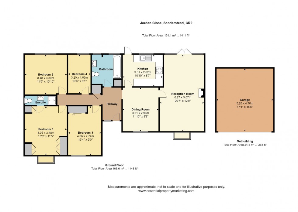 Floorplan for Jordan Close, Sanderstead