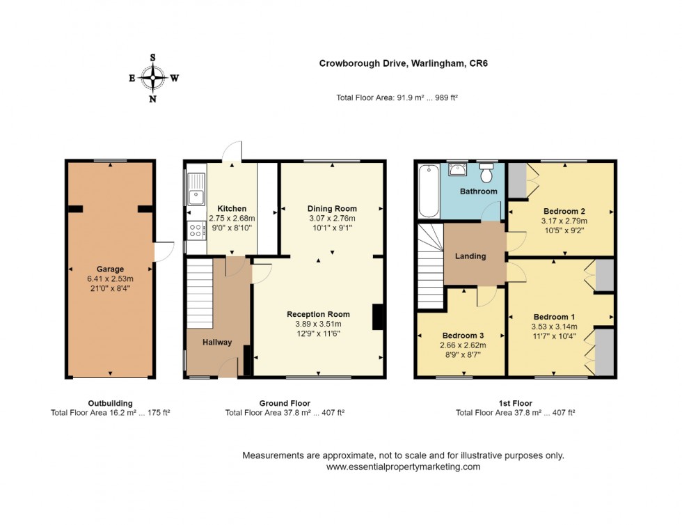 Floorplan for Crowborough Drive, Warlingham