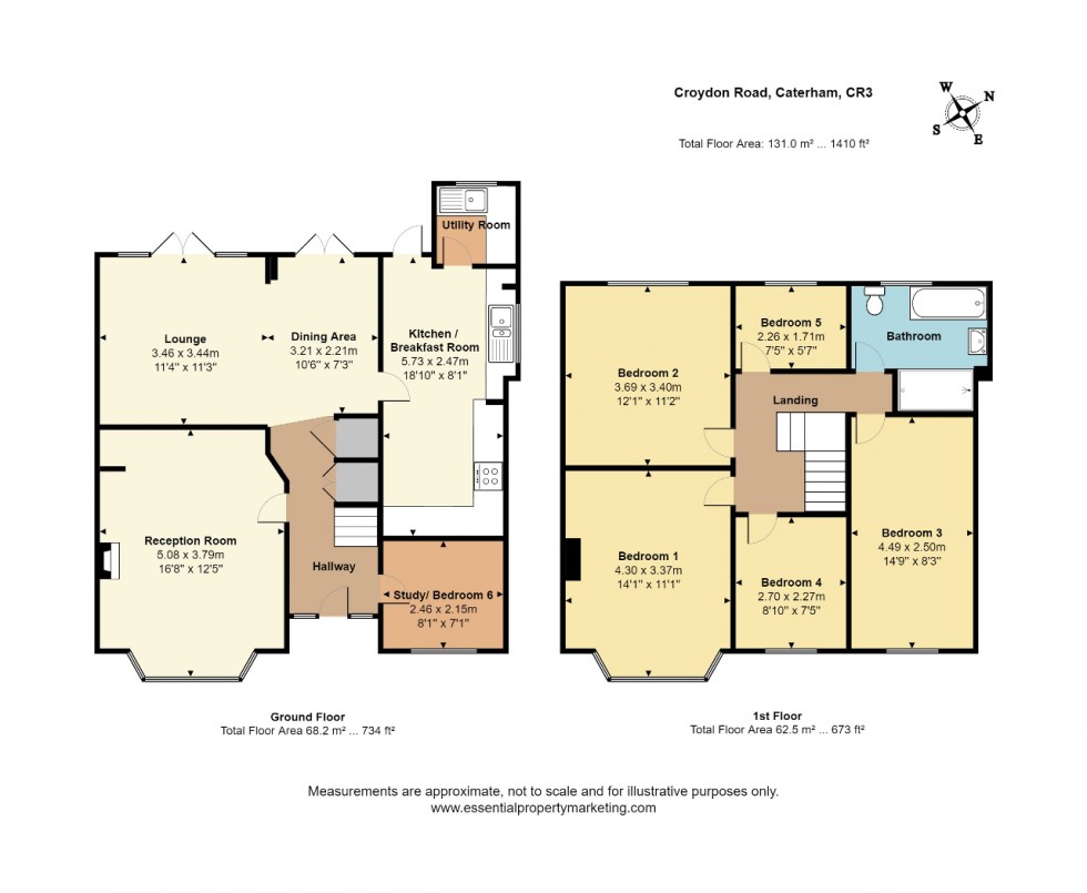 Floorplan for Croydon Road, Caterham