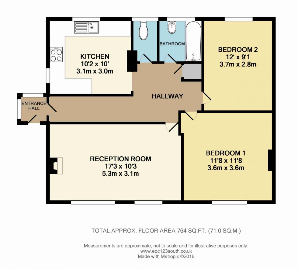 Floorplan for Wentworth Way, Sanderstead