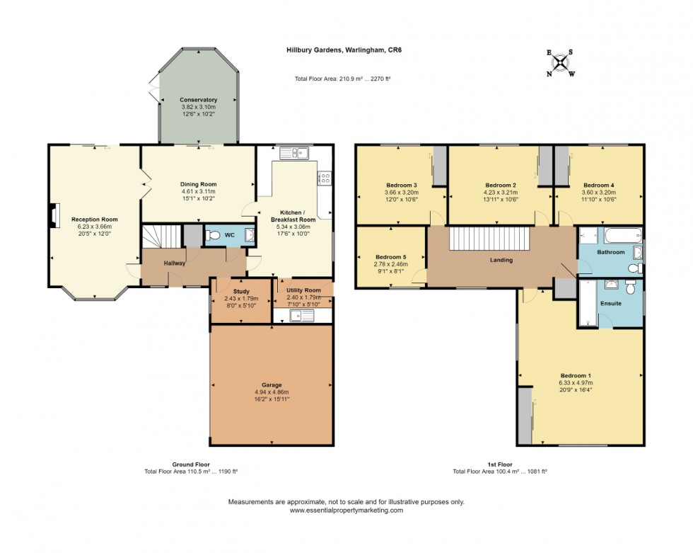 Floorplan for Hillbury Gardens, Warlingham