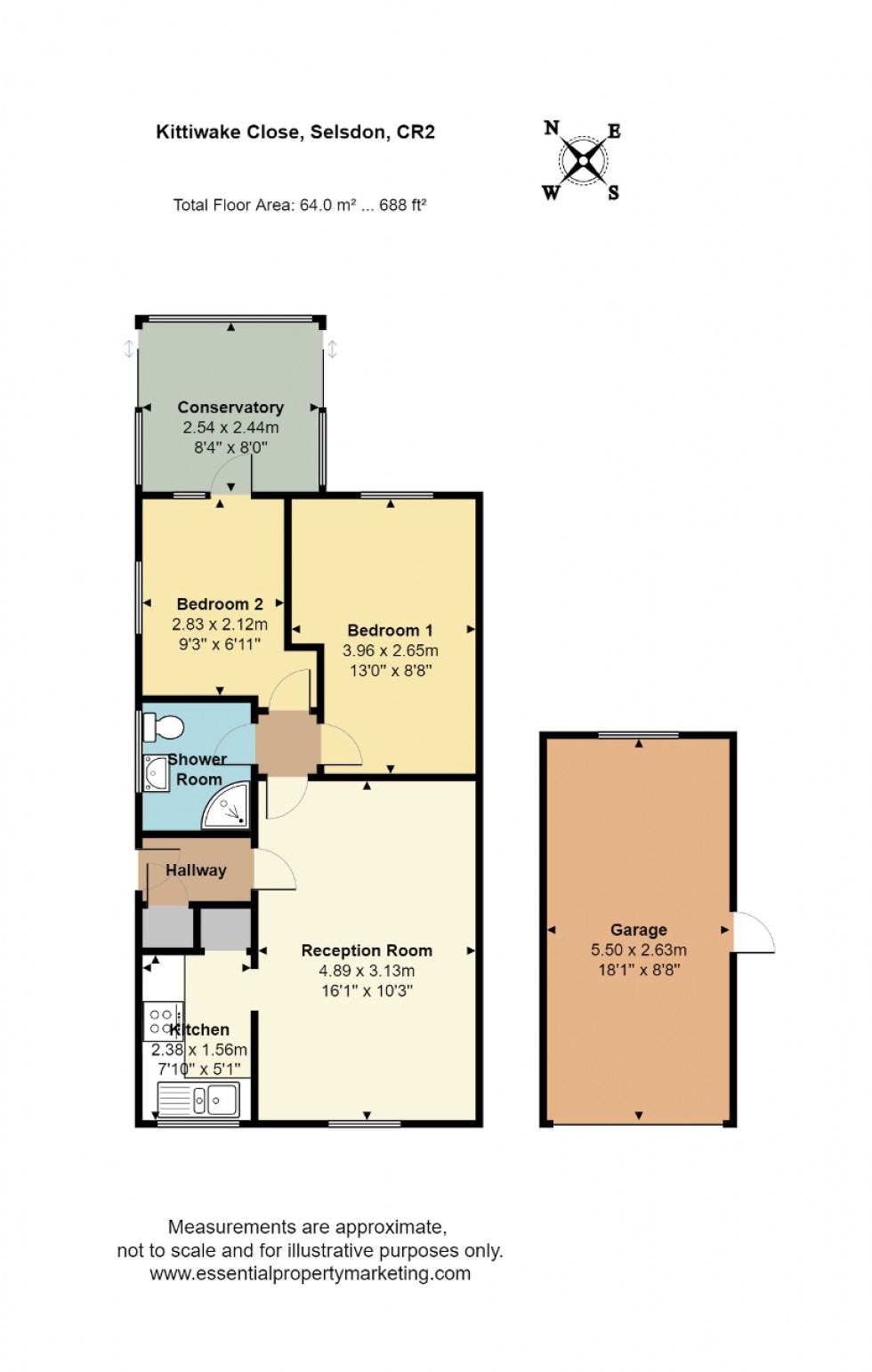 Floorplan for Kittiwake Close, Selsdon