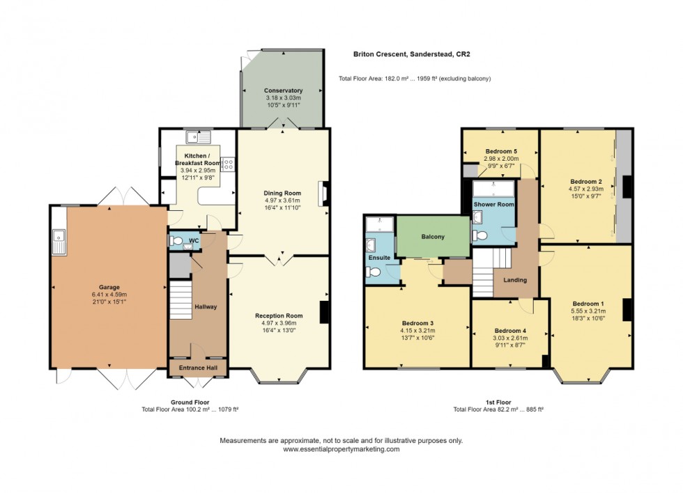 Floorplan for Briton Crescent, Sanderstead