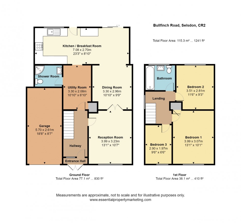 Floorplan for Bullfinch Road, Selsdon