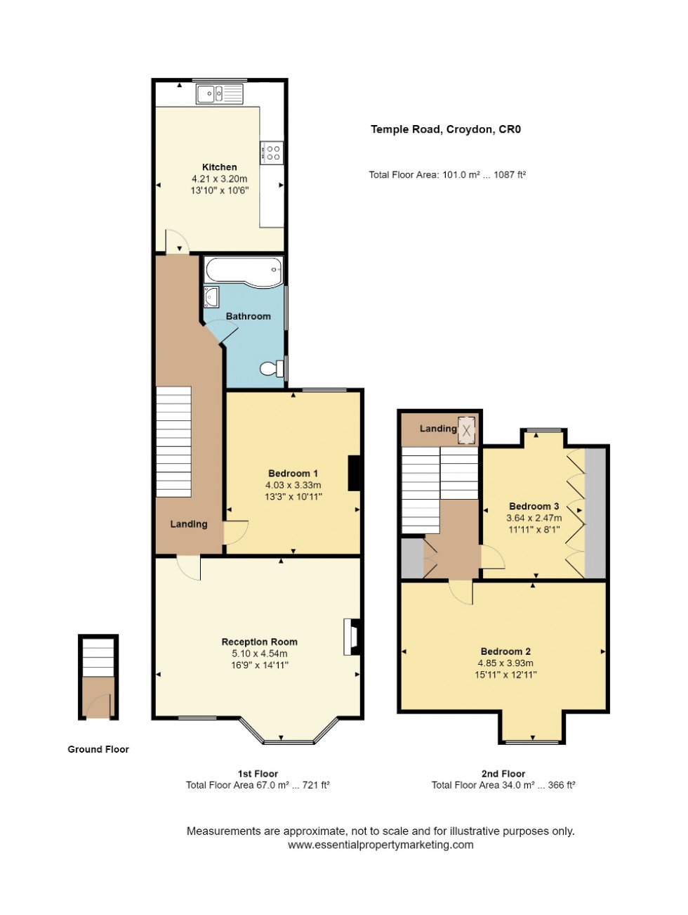 Floorplan for Temple Road, South Croydon