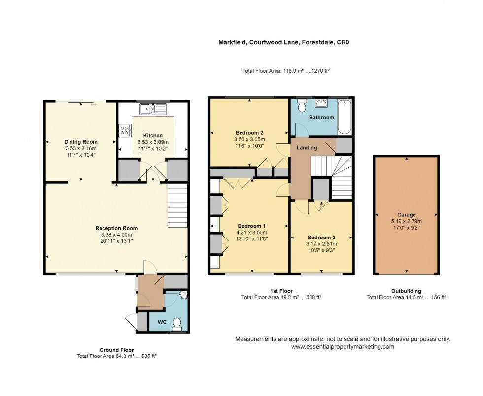 Floorplan for Courtwood Lane, Selsdon