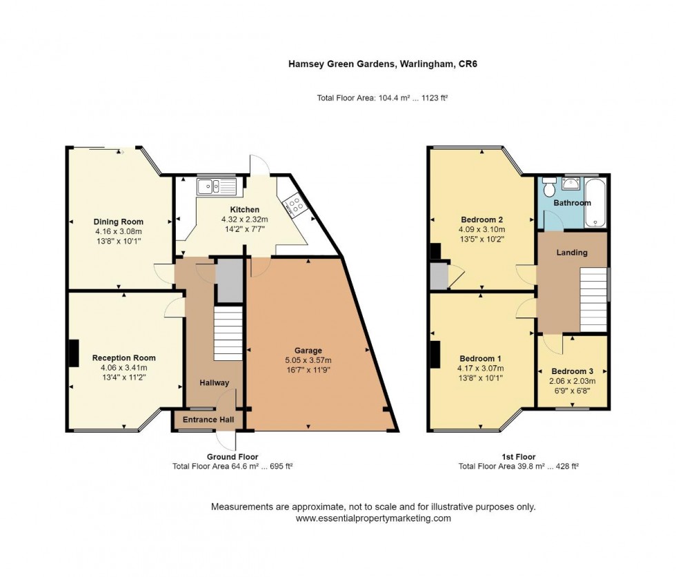 Floorplan for Hamsey Green Gardens, Warlingham