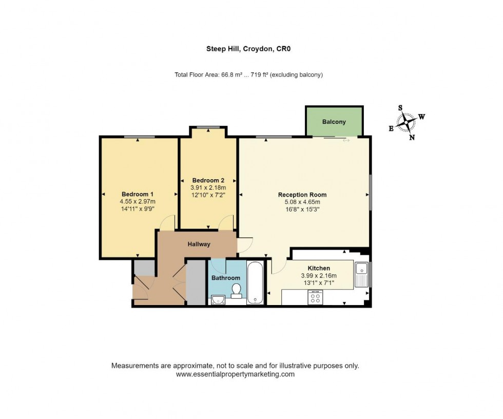 Floorplan for Steep Hill, East Croydon