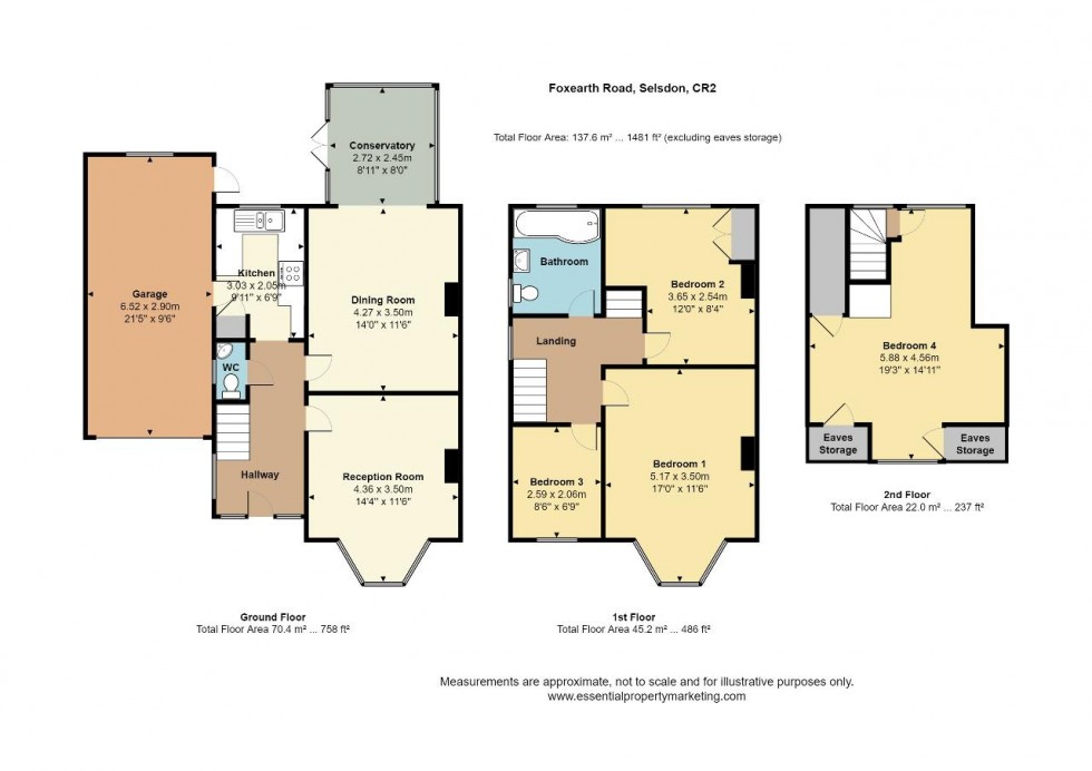 Floorplan for Foxearth Road, Selsdon