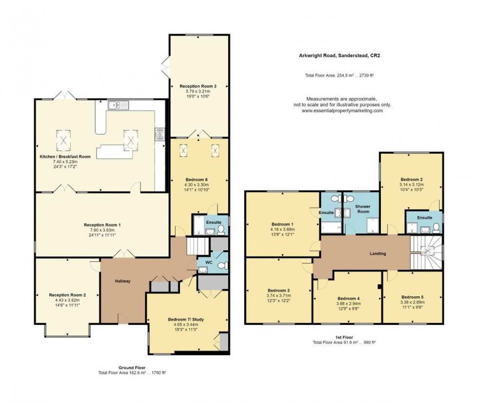 Floorplan for Arkwright Road, Sanderstead