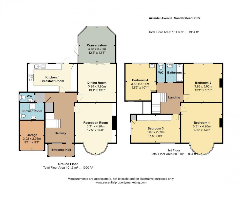 Floorplan for Arundel Avenue, Sanderstead